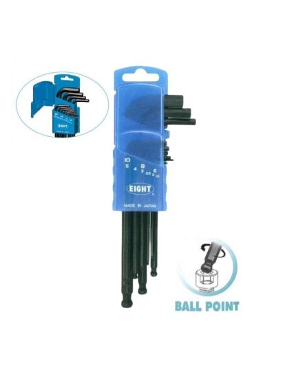 9pcs Ball Point Semi Long Hex Key Door Holder Set