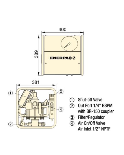 ATP1500, High Pressure Hydraulic Air Tensioning Pump, 1500 bar