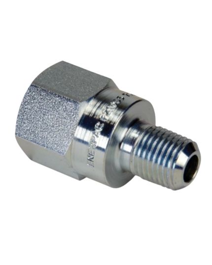 FZ1055, High Pressure Fitting, Adapter, 700 bar Maximum Operating Pressure, Connection from 3/8" NPTF Female to 1/4" NPTF Male