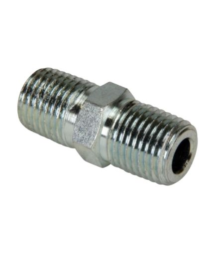 FZ1608, High Pressure Fitting, Hexagon Nipple, 700 bar Maximum Operating Pressure, Connection from 1/4" NPTF Male to 1/4" NPTF Male