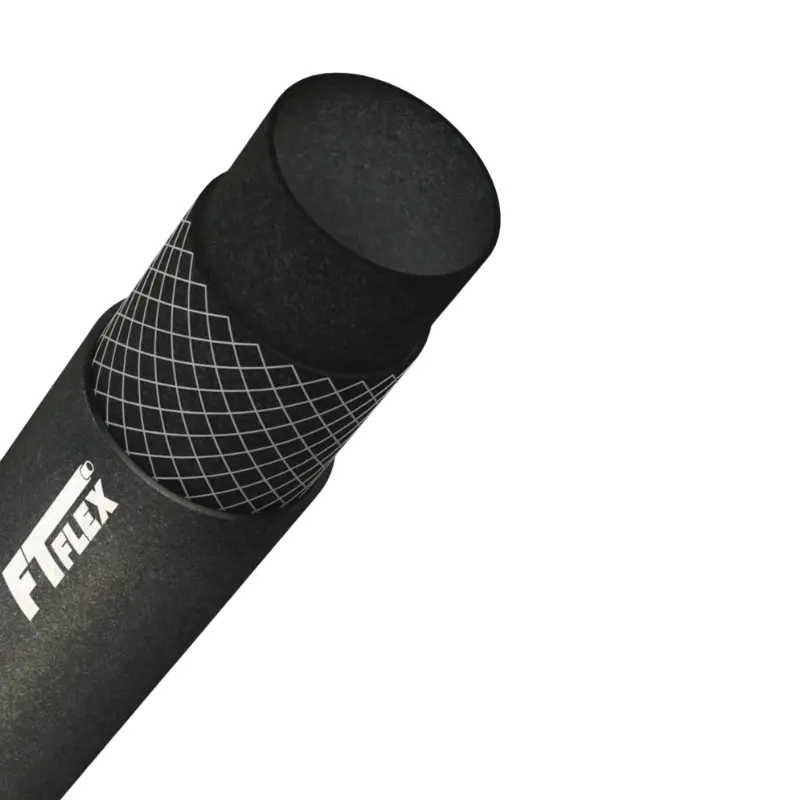 Fuel Hose O/ Braided Black 1/2" 10 Bar 100m per roll
