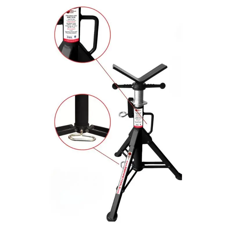 3900 Folding Leg Pipe Jack (Tri Pipe Stand) (Include V-Head) Tfs301 + Tvh300