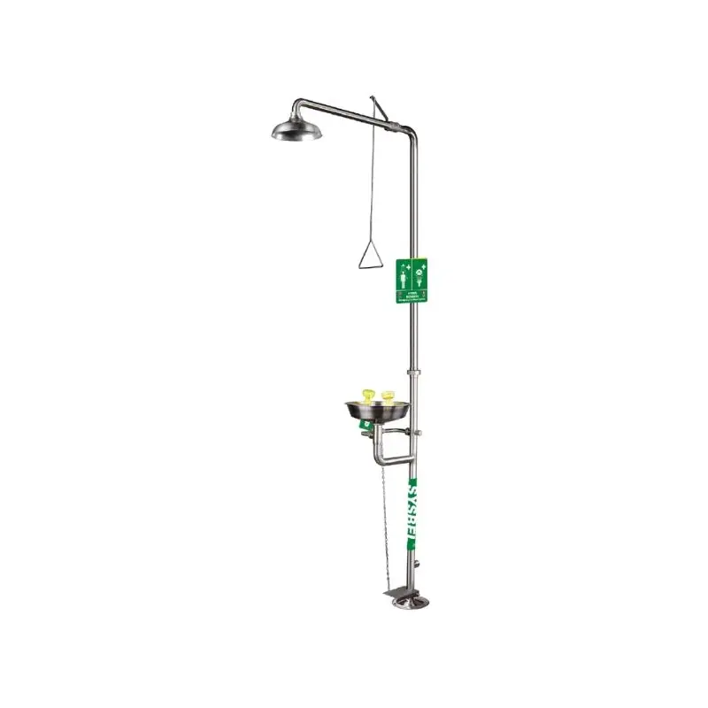 WG7053F, Combination
 Drench Shower
and Eye Face
 Wash, 304SS
Showerhead & Bowl
304SS foot pedal