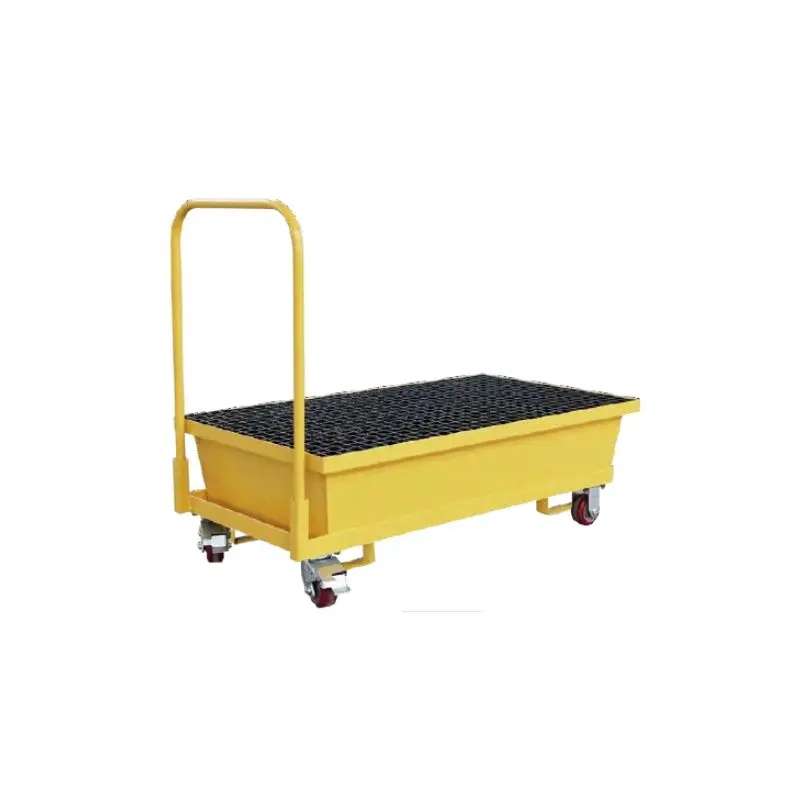 SPM222, Mobile Steel Spill
 Pallet, Material:
Steel, 2drum, 48 Gal (180L)