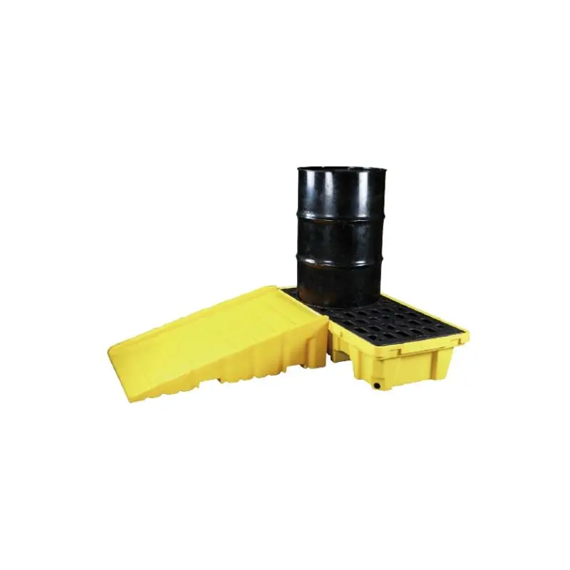 SPP001, Poly Spill Pallet
 Ramp, Material:
HDPE, 2drum
4drum