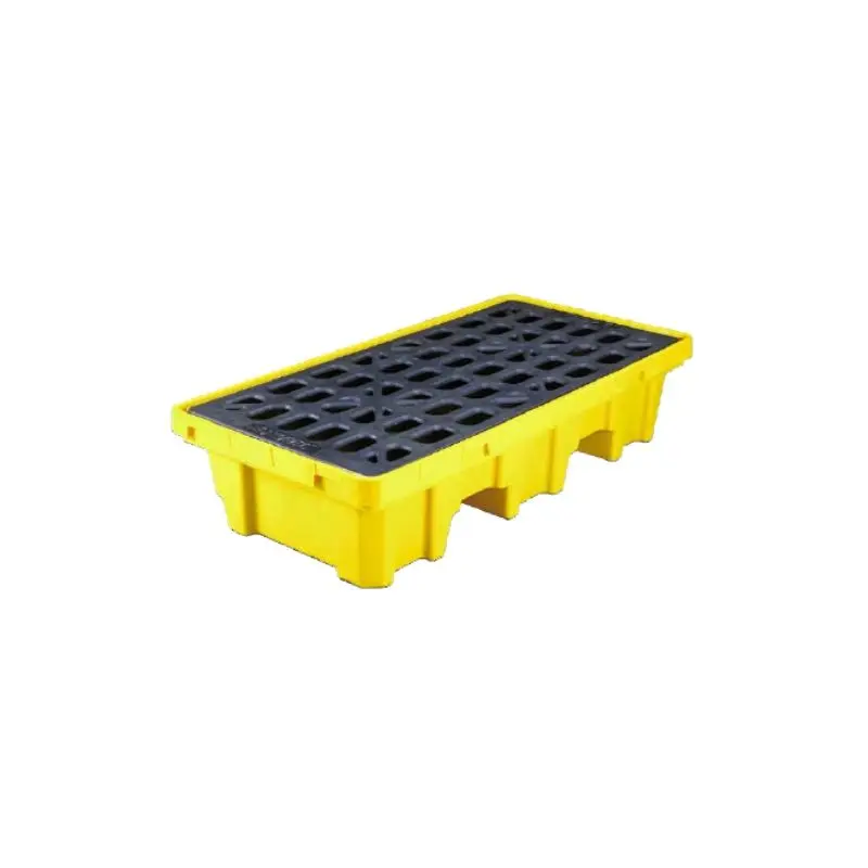 SPP102, Poly Spill Pallet, Material:
HDPE, 2drum, 32 Gal (120L)