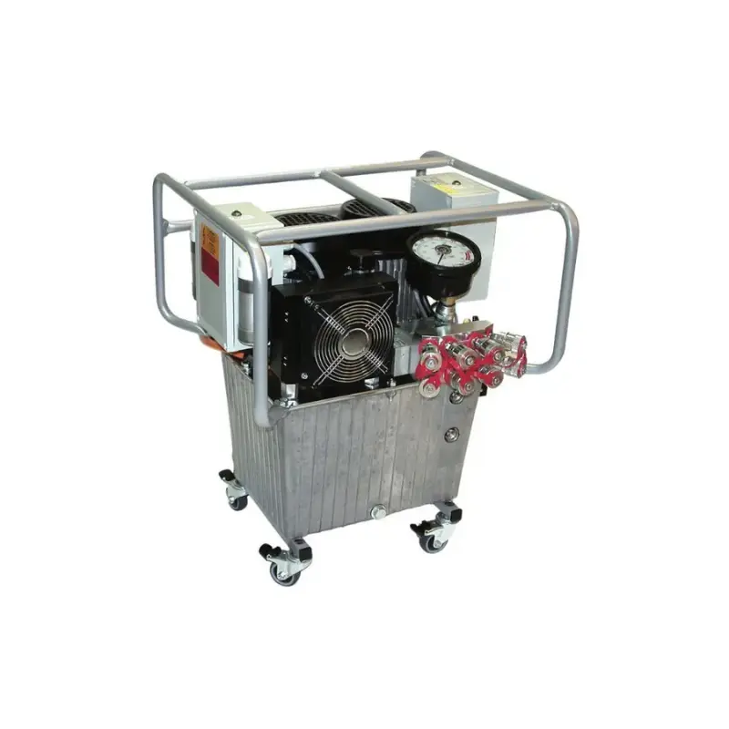 HY-TWIN-230-4S, 4 Stage, Twin Pump, Electric Pump, 4 Ports, c/w 10k PSI Gauge
