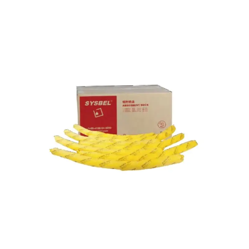 CS0001Y, Absorbent Sock, MBPP
Melt-blown Polypropylene, Yellow, Hazmat, 12 PcsBox, 15 Gal (57L)