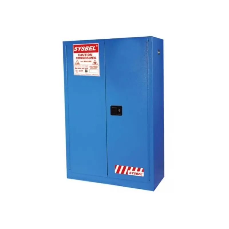 WA810450B^{FM}, Corrosive
 Cabinet, 2 door,
manual, 2 Shelf, 45 Gal (170L)