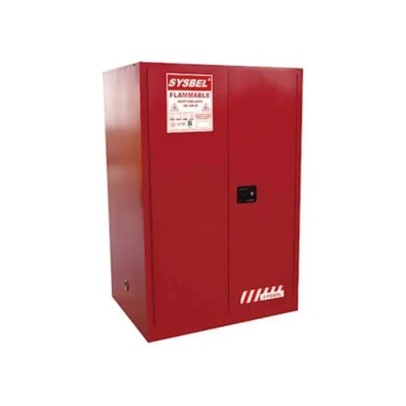SAFETY COMBUSTIBLE CHEMICAL - COLOUR : RED - CAP : 60GAL/227LTR - SIZE : 165H X 86W X 86D CM - DOUBLE DOOR/MANUAL/2SHELV