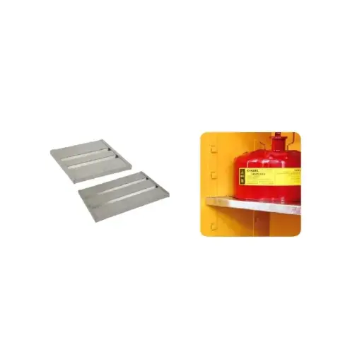 [WAL040] GALVANIZED STEEL SHELF FOR 4 GALLON SAFETY CABINET SIZE : 2.7H X 33W X 33Dcm